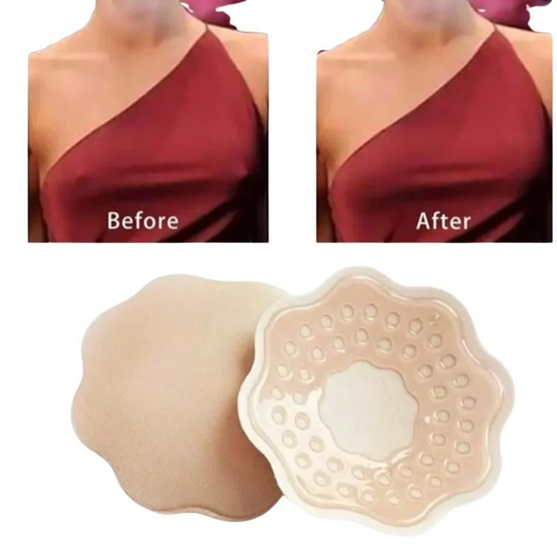 Nipple Pad Cover Adhesivo Flor Nude